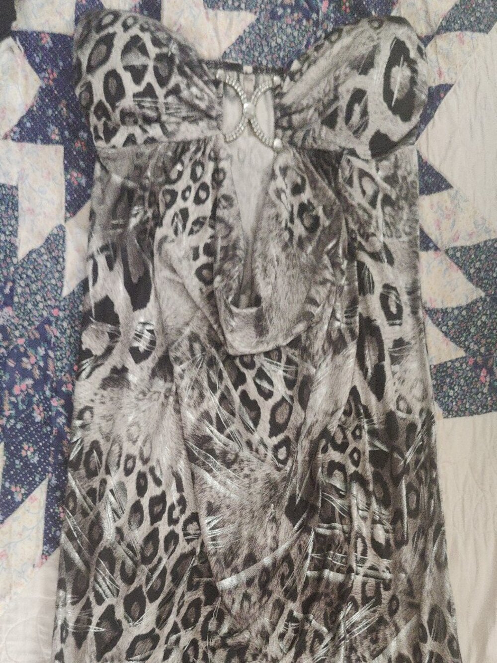 Y2K Animal Print Strapless Sweetheart Neckline Club Dress